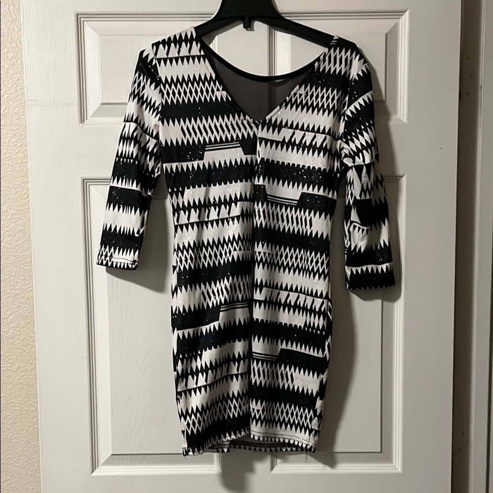 Charlotte Russe Black and White Mini Dress